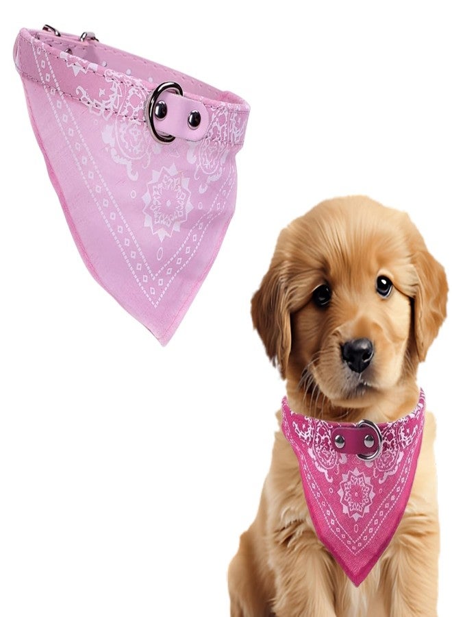 Western Era Stylish Dog Collar Scarf - Adjustable, Comfortable Pet Accessory for Puppy, Kitten, Trendy Bandana, Soft Fabric, Perfect, Special Occasions, Washable, Small Breed (Pink) - Image 1